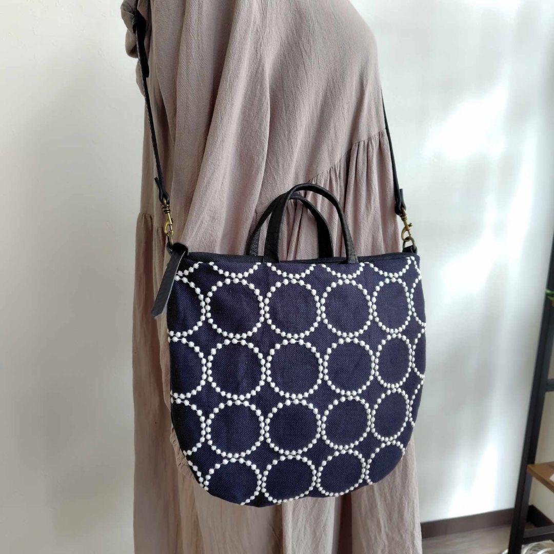 NEW！ミナペルホネン/tambourineタンバリンネイビーロングミニラウンド