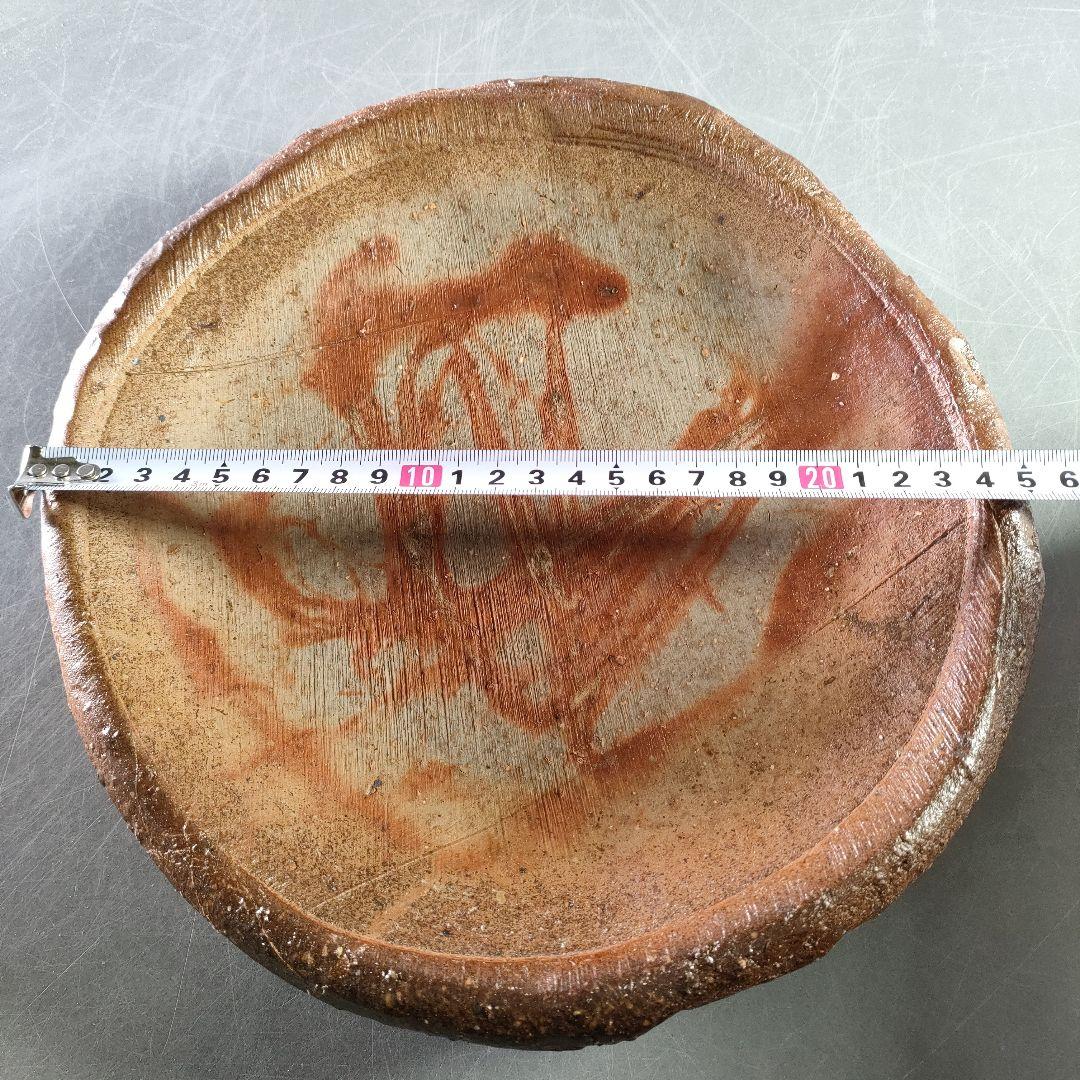 A895-5/備前焼/在銘/平鉢/大鉢/盛鉢/飾鉢/