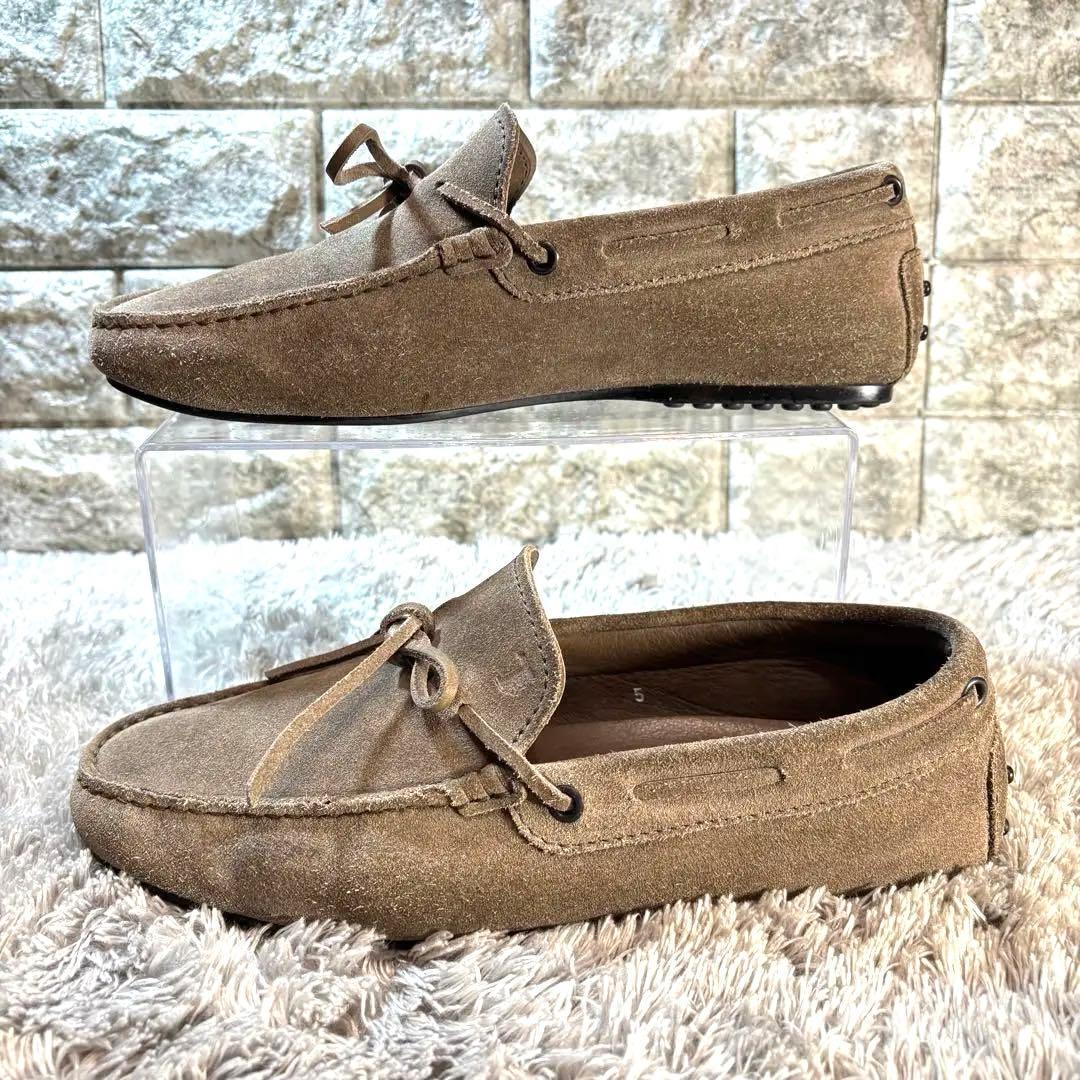 美品✨TOD'S トッズ ドライビングシューズ レザー　メンズ ベージュ25.0
