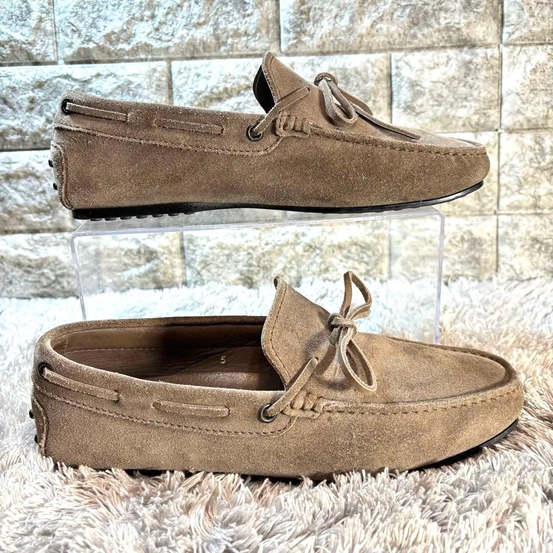美品✨TOD'S トッズ ドライビングシューズ レザー　メンズ ベージュ25.0