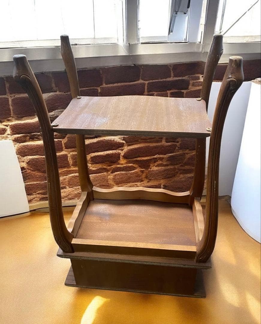 イタリア製アンティーク　猫脚コンソールテーブル　サイドテーブル　電話台