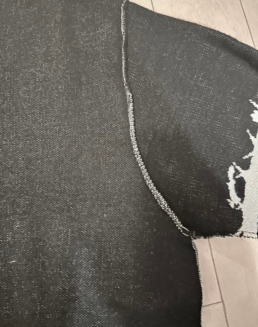 アンダーカバー 袖イバラ ジャガード クルーネック ニット