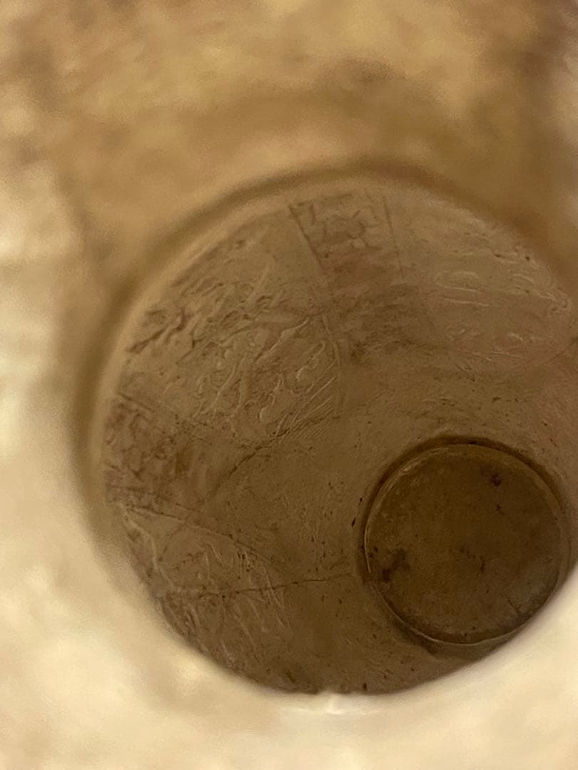 ダ*吉様 金属製 龍と鳳の模様 花瓶 約30cm 手打ち