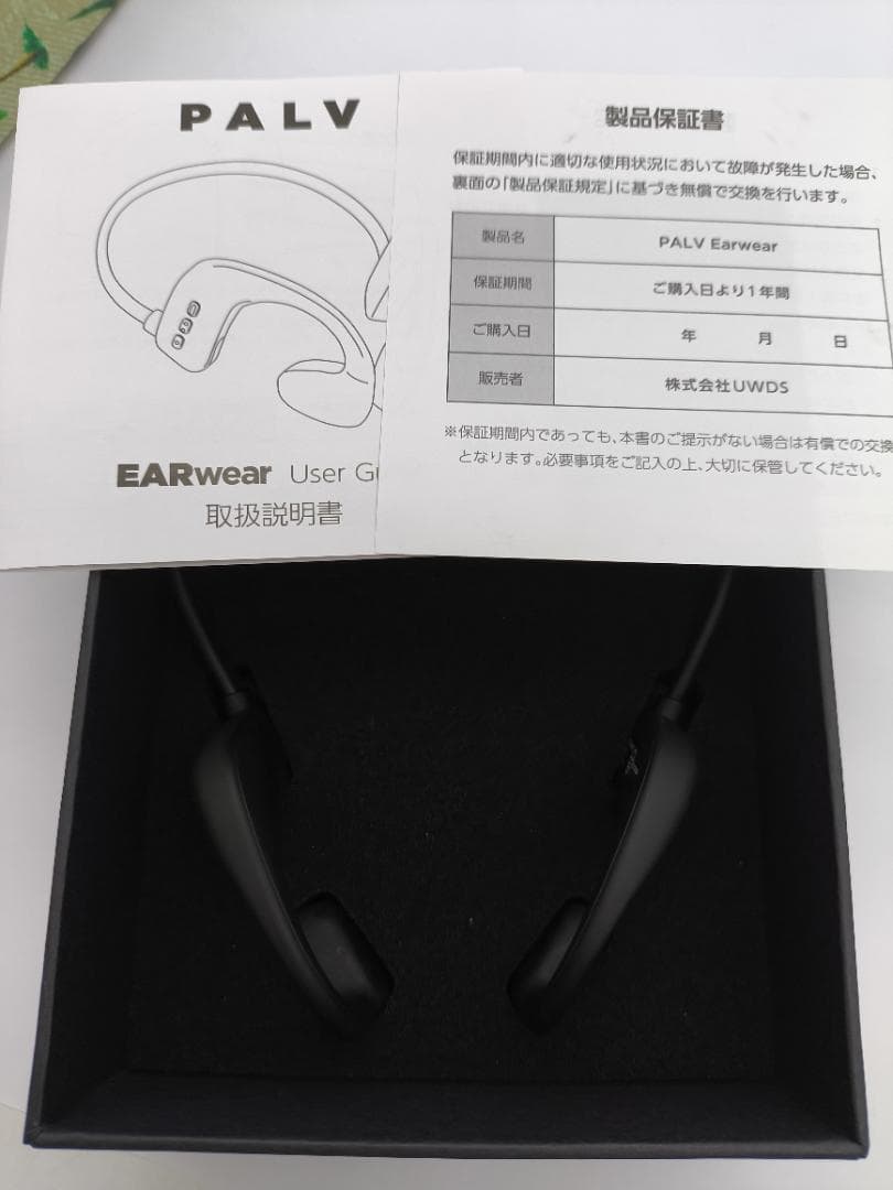 PALV 骨伝導イヤホン ブラック 専用ハードケース付き