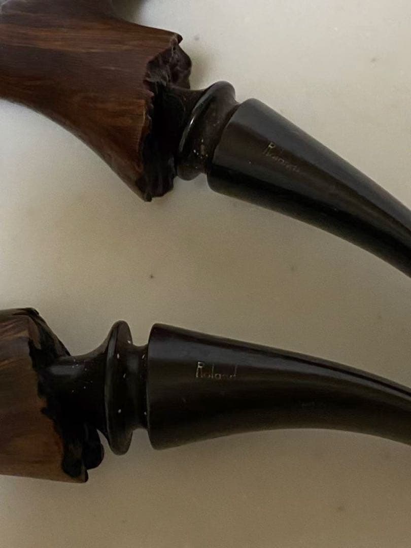 喫煙具 木製彫刻パイプ 2點セット　時代品