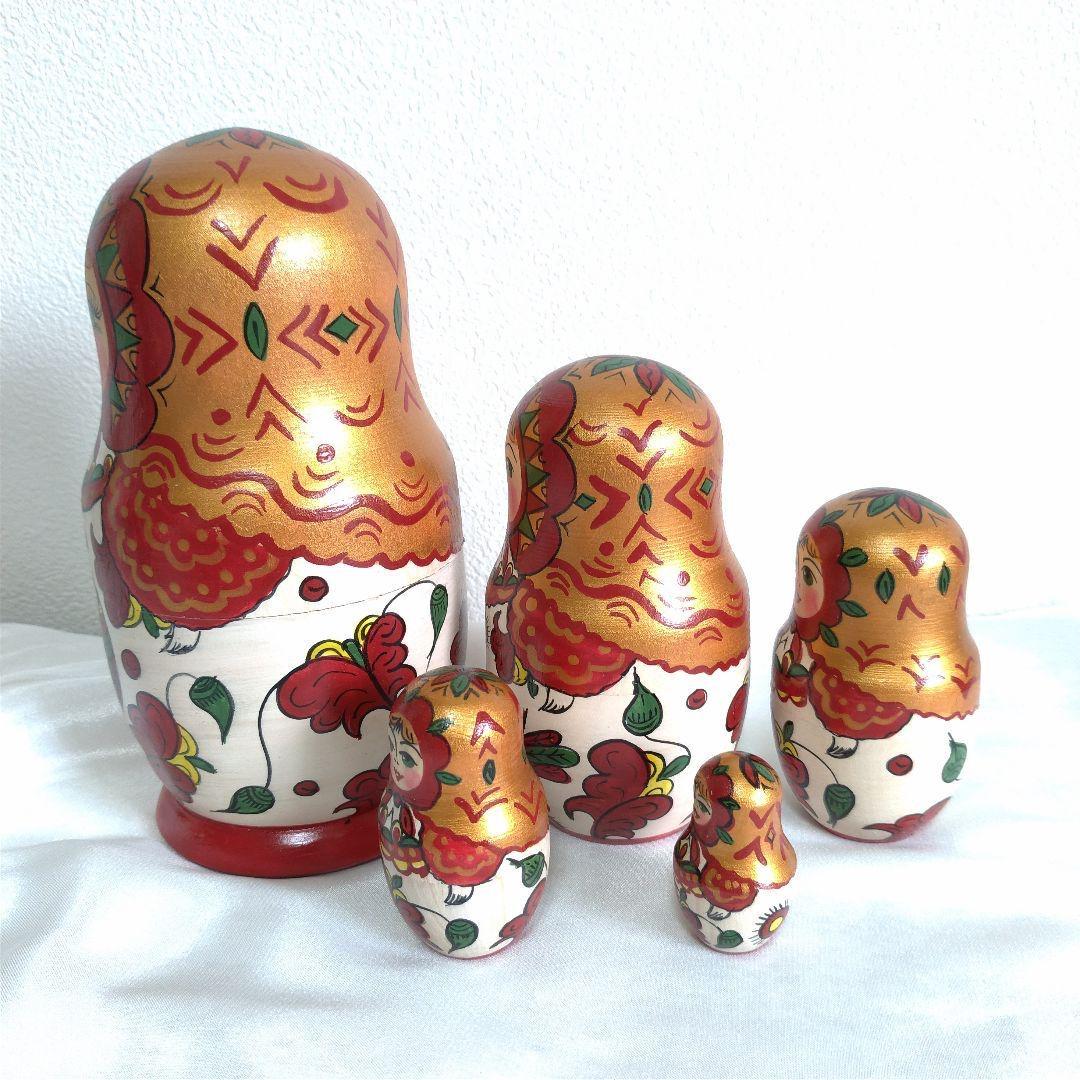 【美品】マトリョーシカ 5ピース ロシア