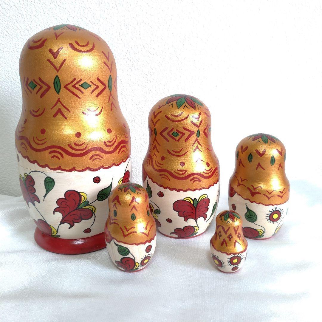 【美品】マトリョーシカ 5ピース ロシア