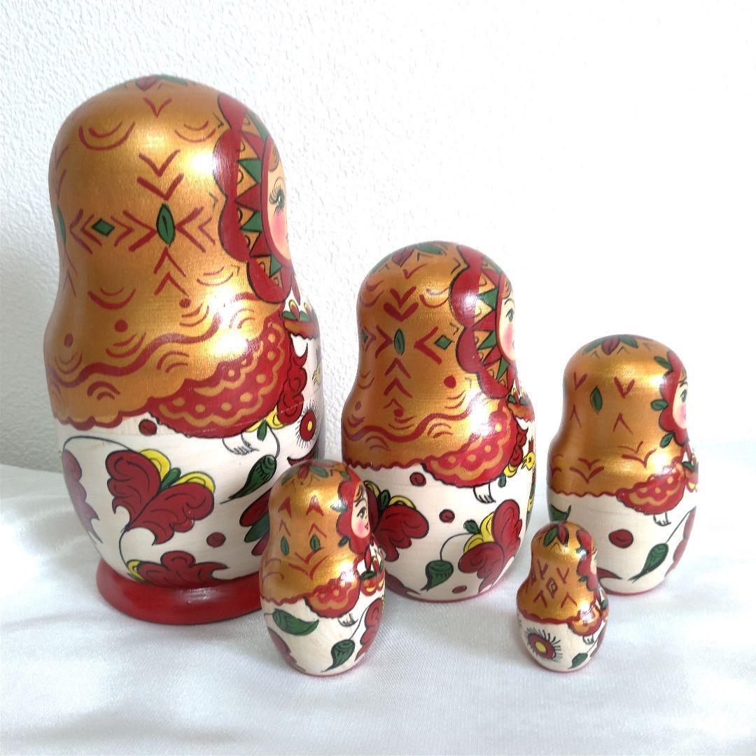 【美品】マトリョーシカ 5ピース ロシア