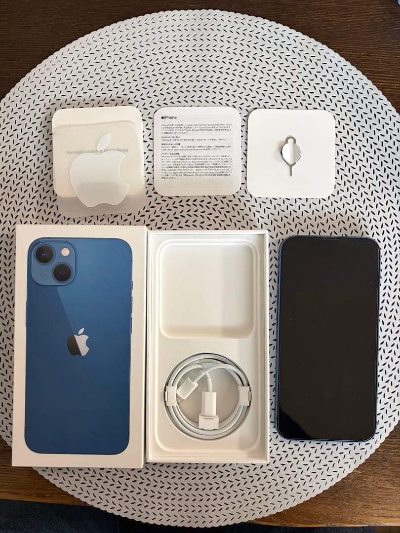 【SIMフリー】iPhone13 ブルー 128GB バッテリー100%・美品