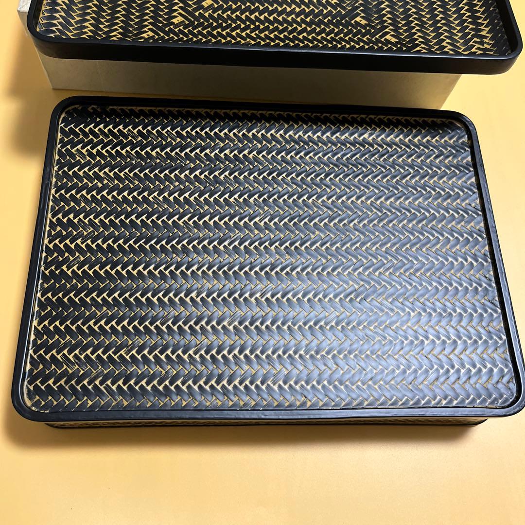 未使用長期保管品 井上らんたい漆器 籃胎漆器 真竹 久留米特産漆器 希少品