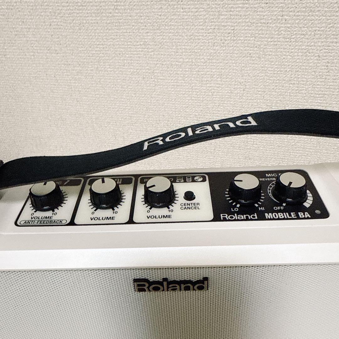 2346【極美】Roland Mobile BA ホワイト ポータブルスピーカー