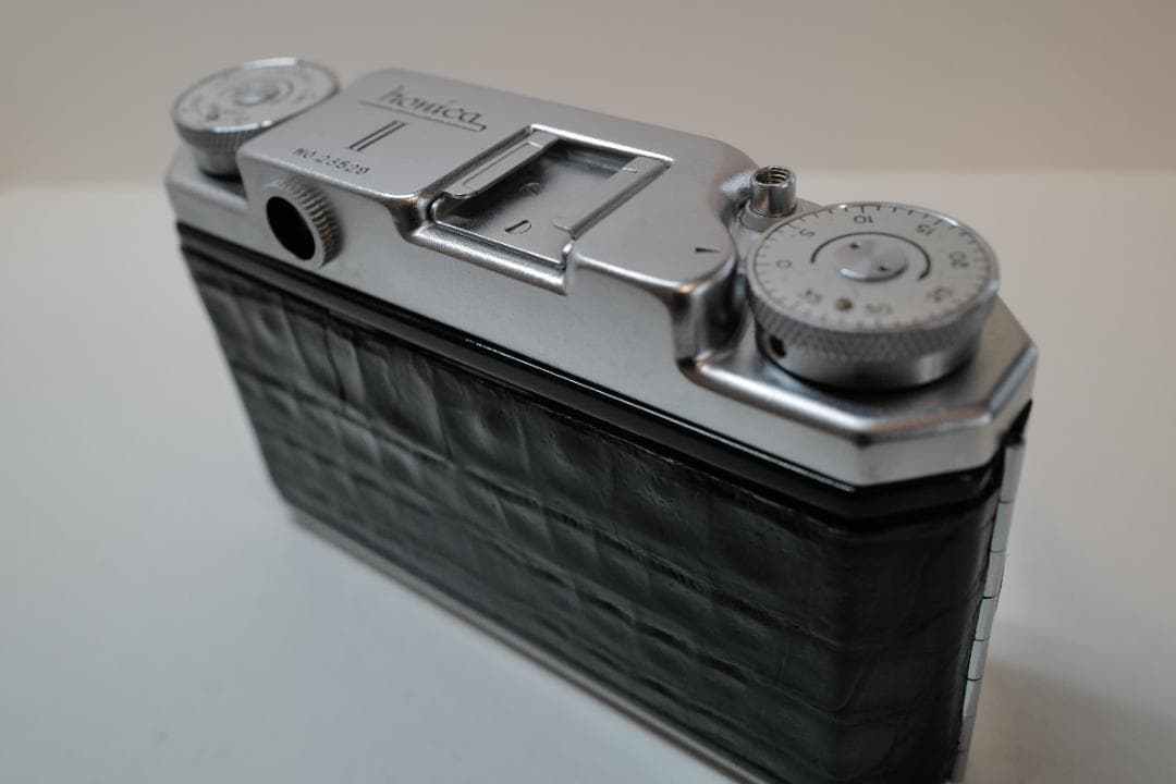 整備済 コニカ Konica II ワニ本革張替済 レンジファインダーカメラ