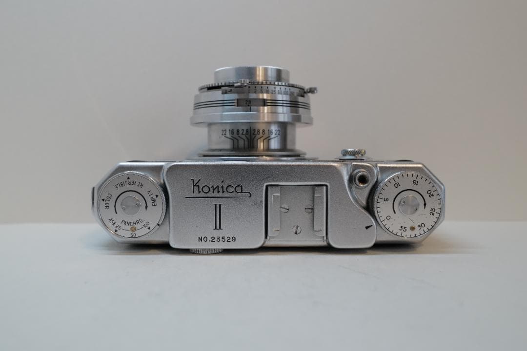 整備済 コニカ Konica II ワニ本革張替済 レンジファインダーカメラ