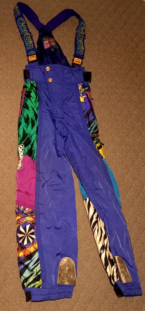 ゴールドウィン　スウェーデン代表　スキーウェア　派手柄　バブリー　上下