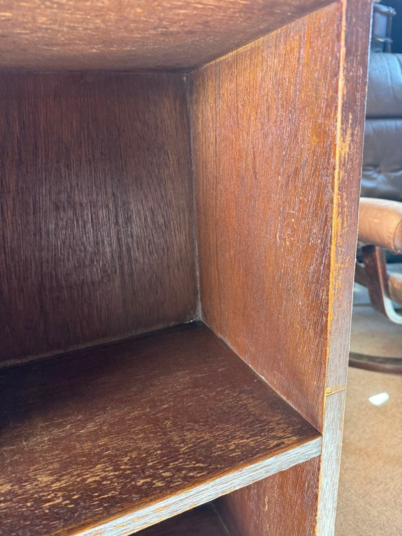 昭和レトロ 木製本棚 背板付き オープンシェルフ 飾り棚 ヴィンテージ