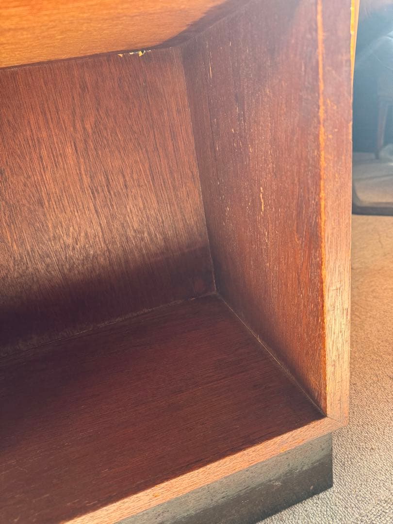 昭和レトロ 木製本棚 背板付き オープンシェルフ 飾り棚 ヴィンテージ