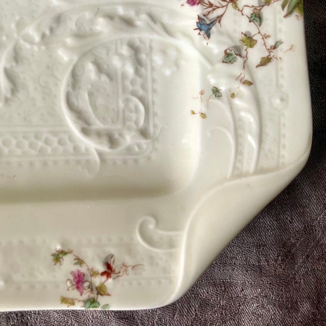 D*＊様 【希少レア美品】マジョレルナンシー×リュネヴィル隅切り角皿Bフランスア