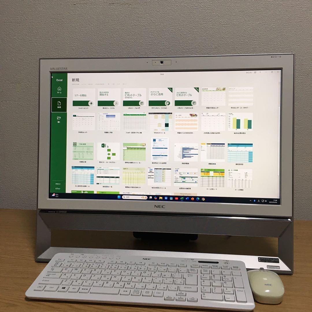 NEC 一体型 デスクトップ Win11 Office 地デジ 21.5’モニタ