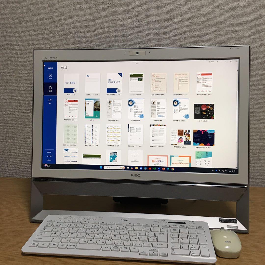 NEC 一体型 デスクトップ Win11 Office 地デジ 21.5’モニタ