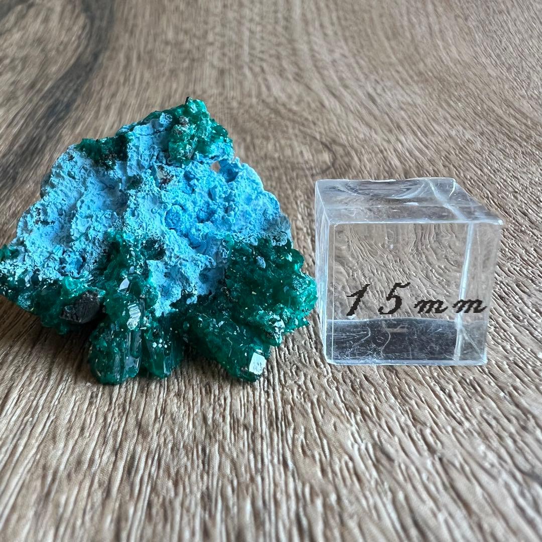 ダイオプテーズ クリソコラ 共生 鉱物 標本 原石