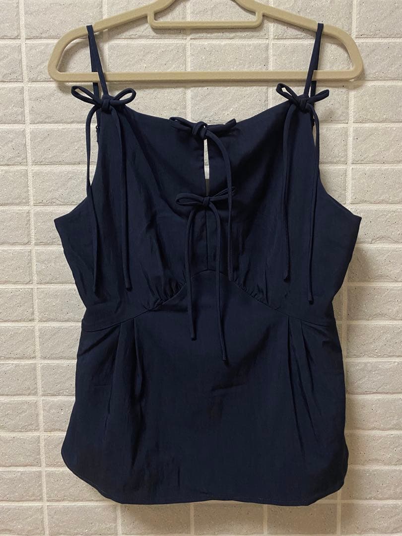 Fano studios ボートネック フロントリボン キャミソールトップス