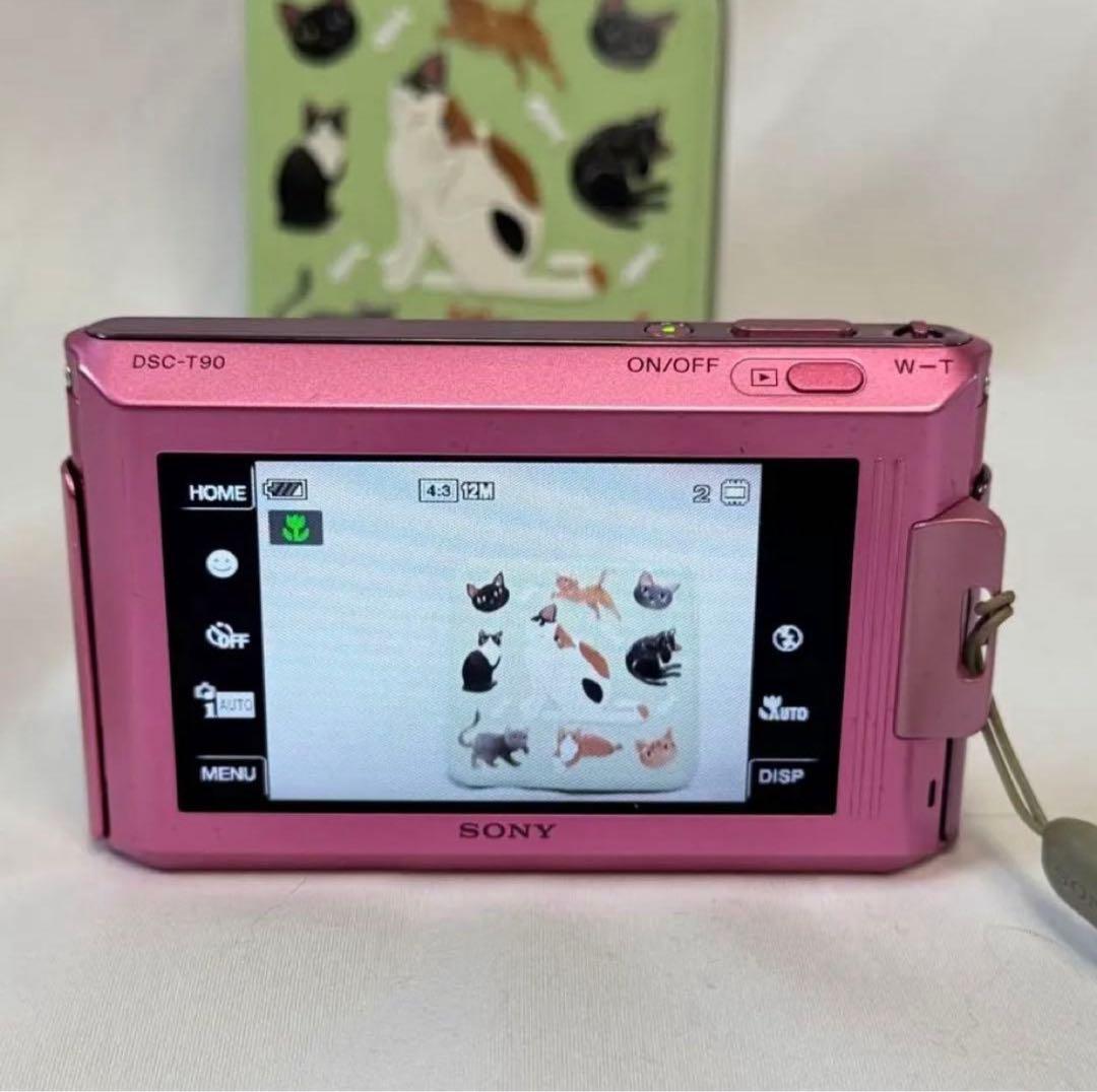 【動作確認⭕️】SONY Cyber-shot DSC-T90 デジカメ ピンク