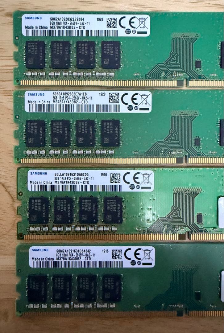 Samsung 8GB 4枚(計32GB) DDR4-2666V デスクトップ用