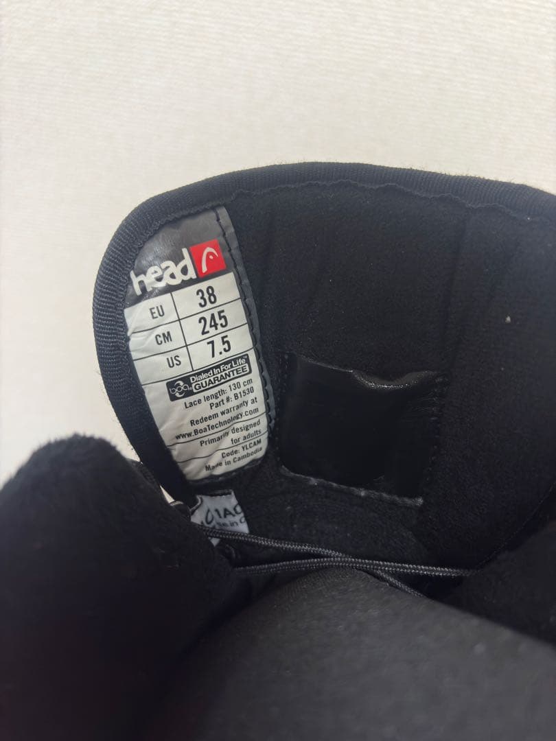 HEAD スノーボードブーツ BOAシステム ブラック 24.5cm EU38