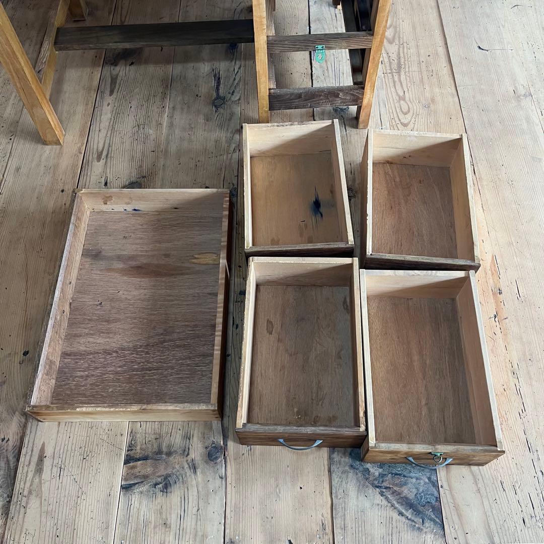 アンティーク 片袖机 テーブル デスク 昭和レトロ z721