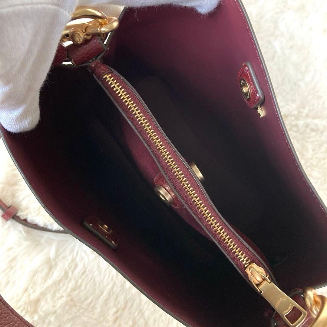 COACH コーチ ハートフローラル2wayバケットショルダーバッグ