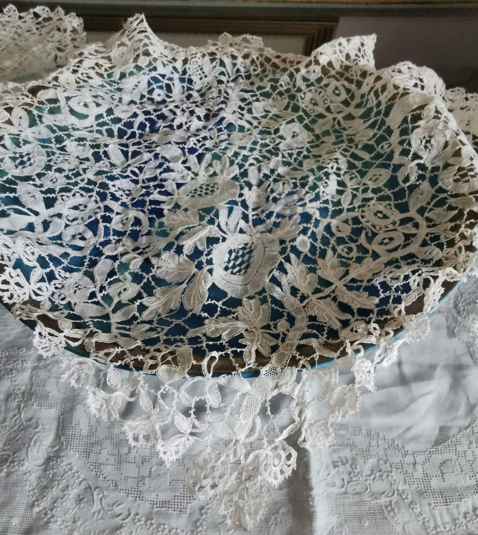 アンティークベルギーフランス ブリュッセル デュシェスレースカラー 繊細な付け襟