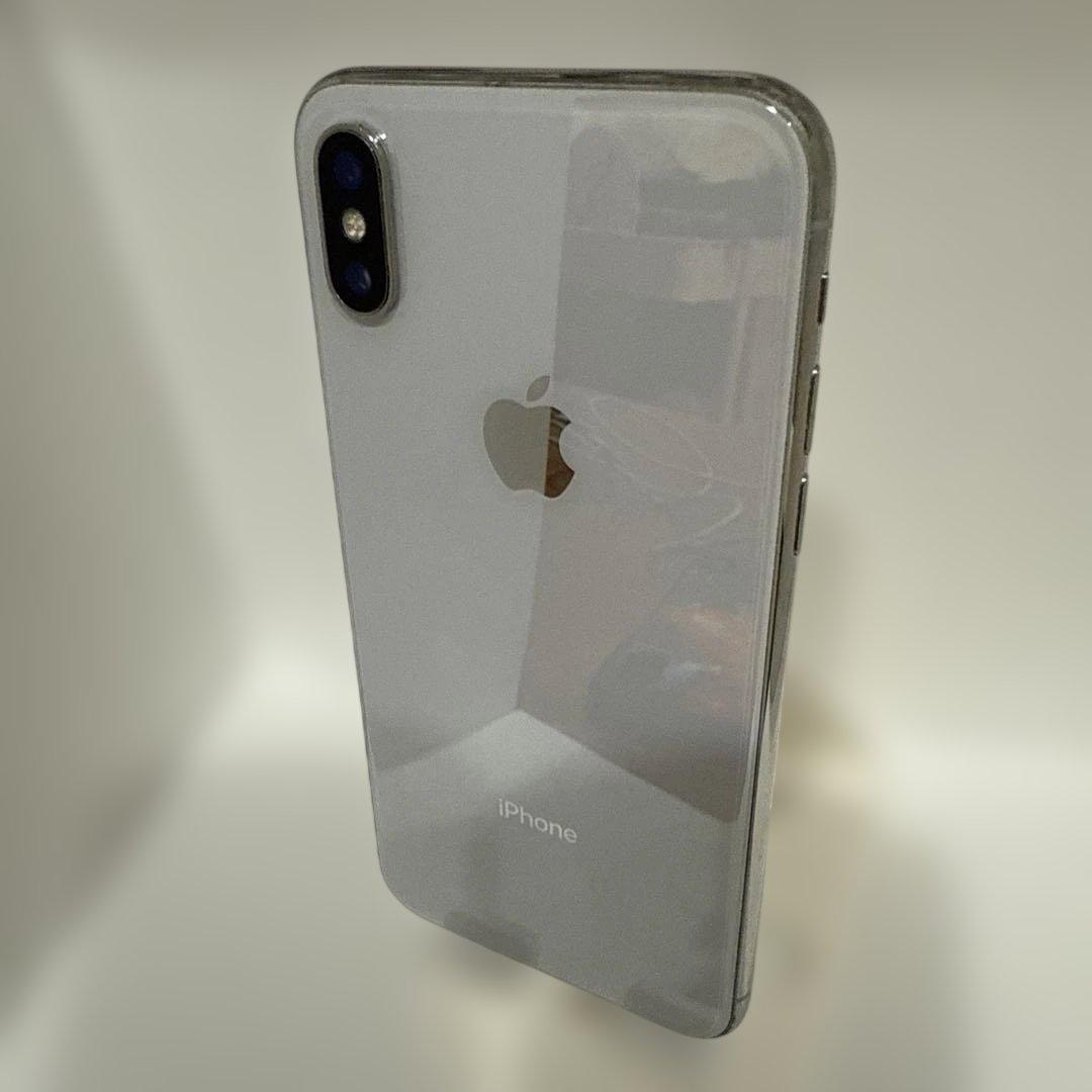 Apple iPhoneX 64GB ホワイト 5.8インチ 本体 ケース付き