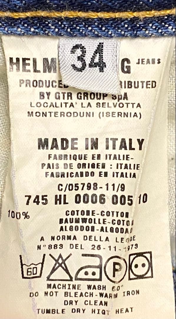【希少サイズ】 ヘルムートラング 本人期 デニム 34
