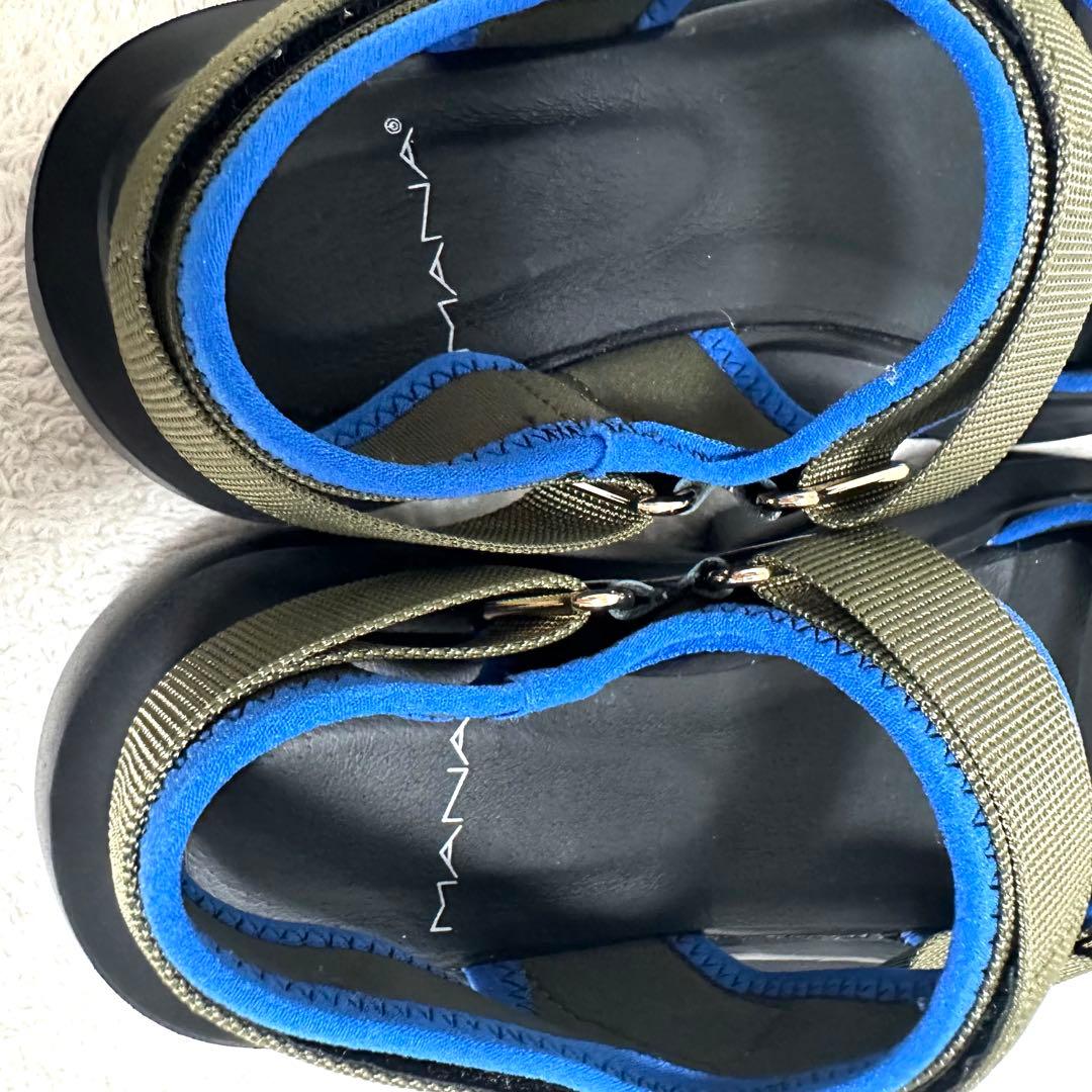 未使用品　MANA マナ　ベルクロサンダル　コンビ　バイカラー　スポーツサンダル