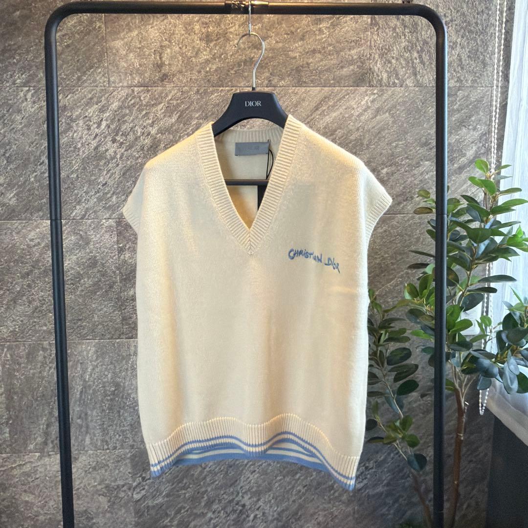 新品未使用品　ディオールメンズ　セーターベスト　ウール&アルパカ ジャージー　M