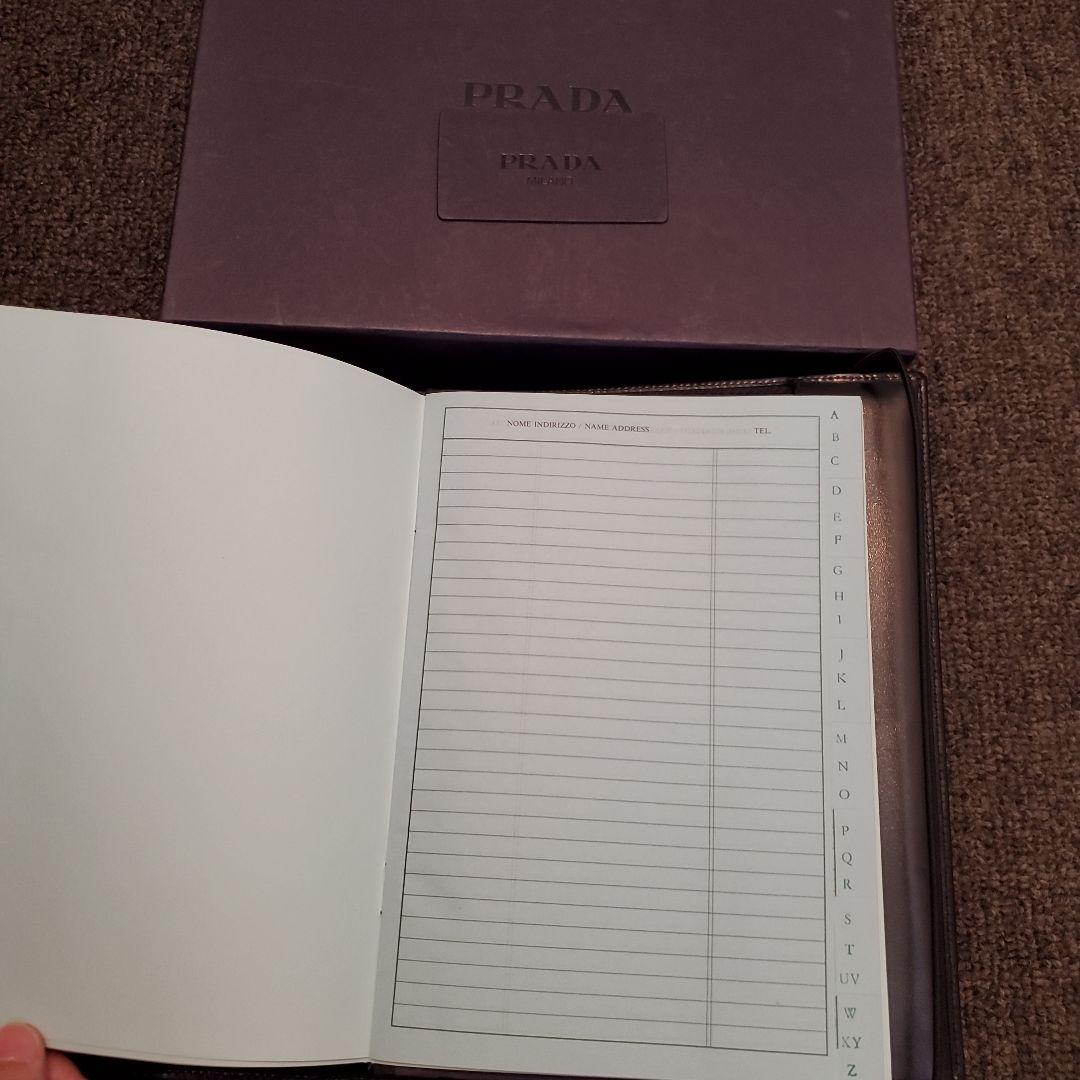 【お値下げ】PRADA　ブックカバー　2000年ダイヤリー　アドレス帳付き