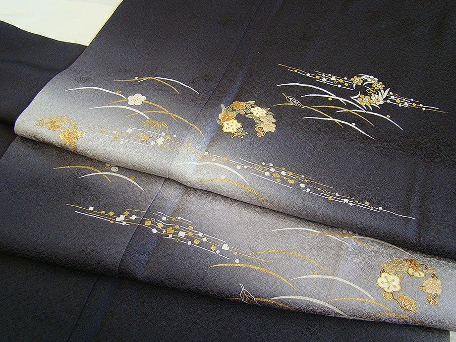 美品 極上縮緬地 金彩加工染 附下げ・訪問着（正絹）HH2198古都の姫