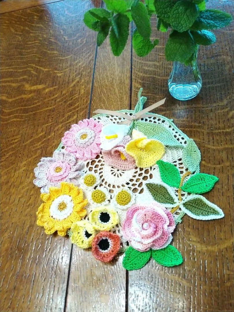 ・*☆レース編み　ドイリー　handmadeNo.366*・☆