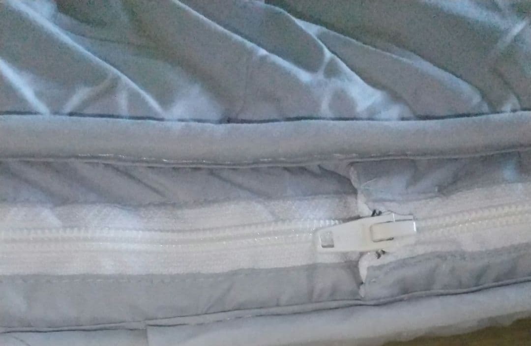 非常 災害 キャンプ アウトドア 着脱式3層敷布団 ライトグレー新品 シングル