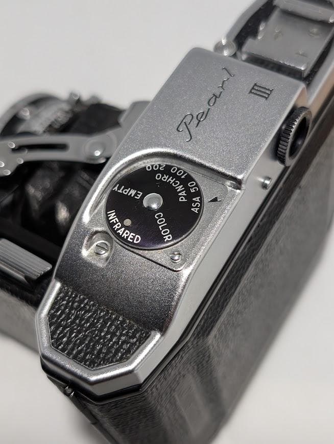 【整備済】KONICA 小西六 Pearl Ⅲ 蛇腹 中判フィルムカメラ