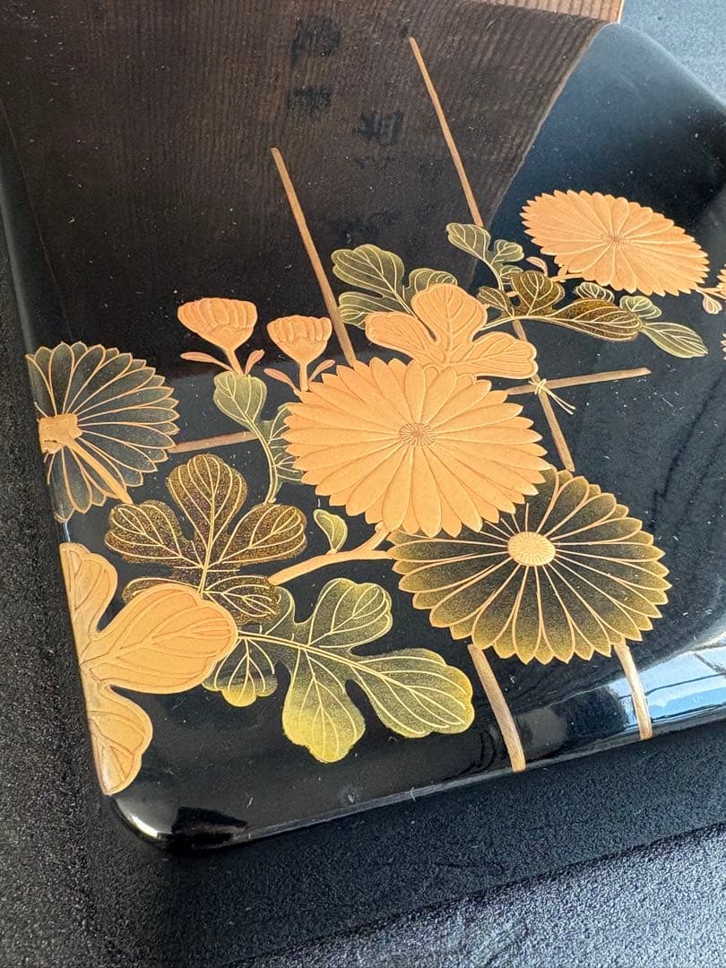 【極美品/希少】時代物 金蒔絵 硯箱 フルセット 鶏竹紋 大正期 骨董