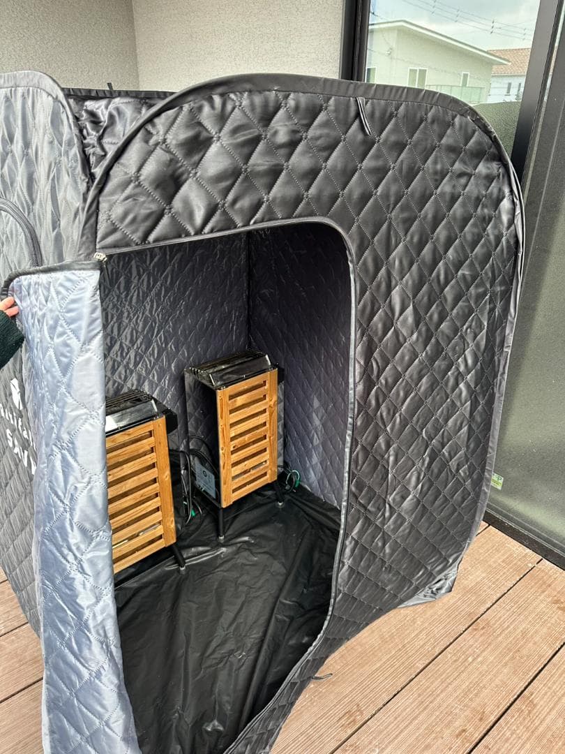 おうちDEサウナ『Rich』：ストーブ【2台】＋２人用テント 専用ひしゃく付