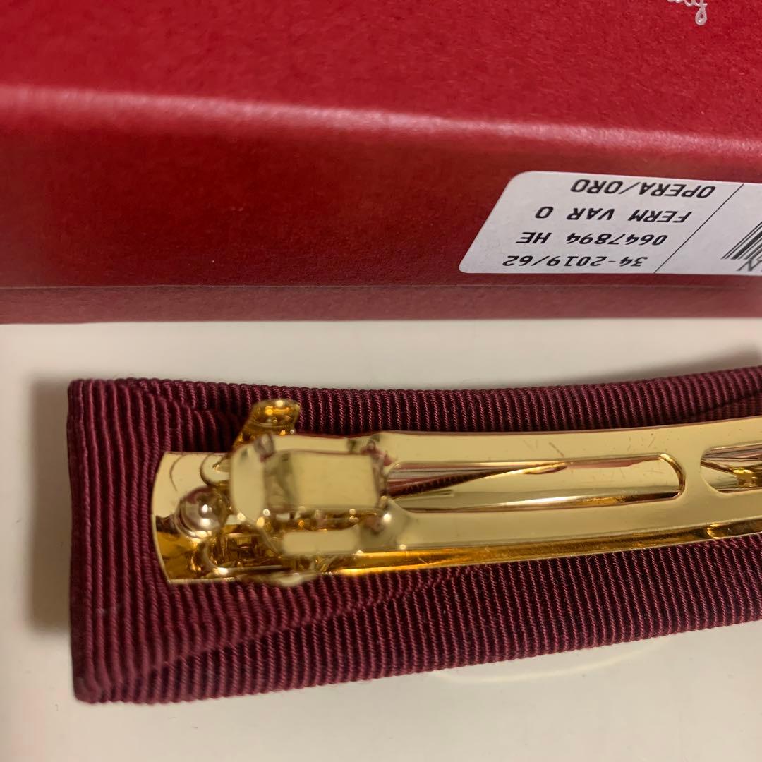 フェラガモ バレッタ　ボルドー