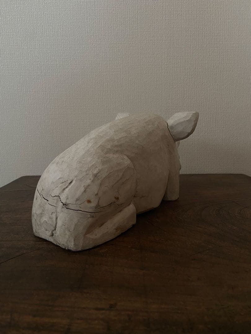 オアハカ 民藝木彫 ヴィンテージ豚像 1980s 中南米プリミティブアート