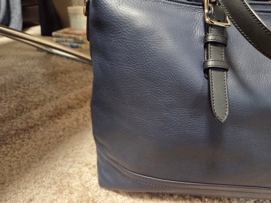 ソメスサドルボストンバックネイビー