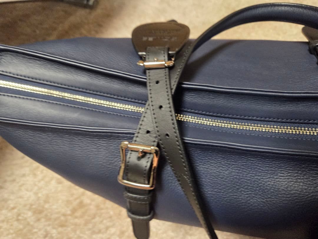 ソメスサドルボストンバックネイビー