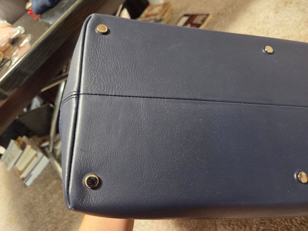 ソメスサドルボストンバックネイビー