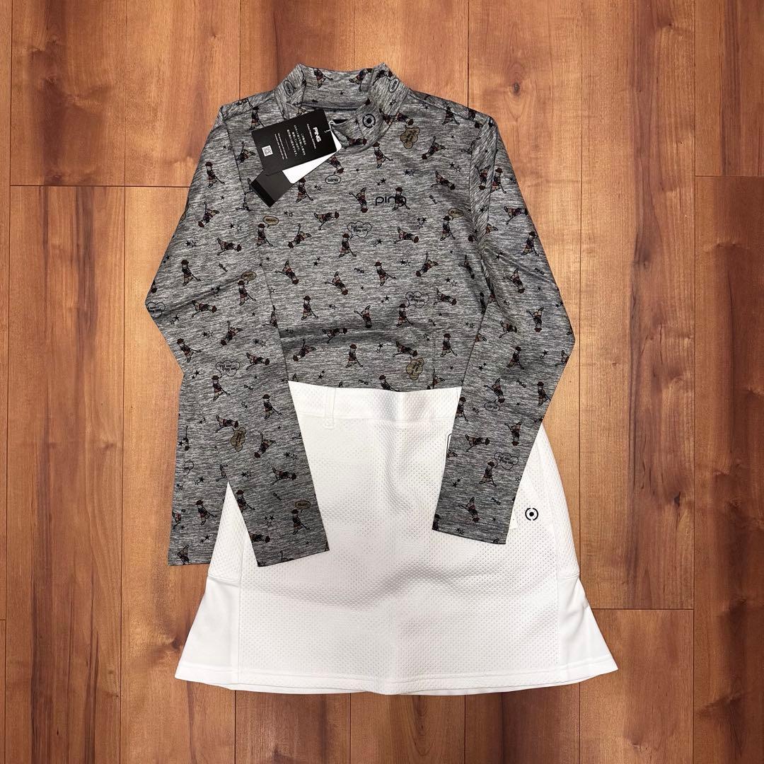 裏起毛　長袖　モックネック　ダンボールニットスカート　セットアップ　春夏　新品