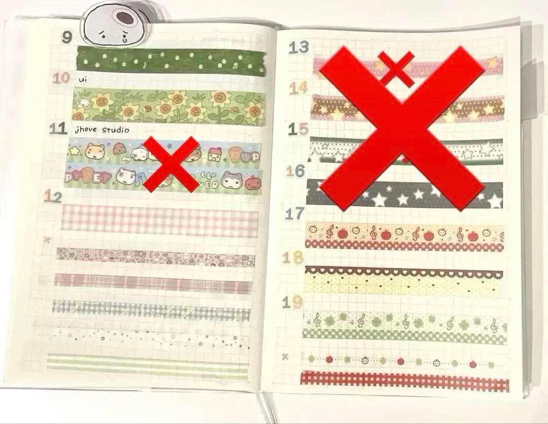 韓国作家　マスキングテープ　切り売り　mering ①