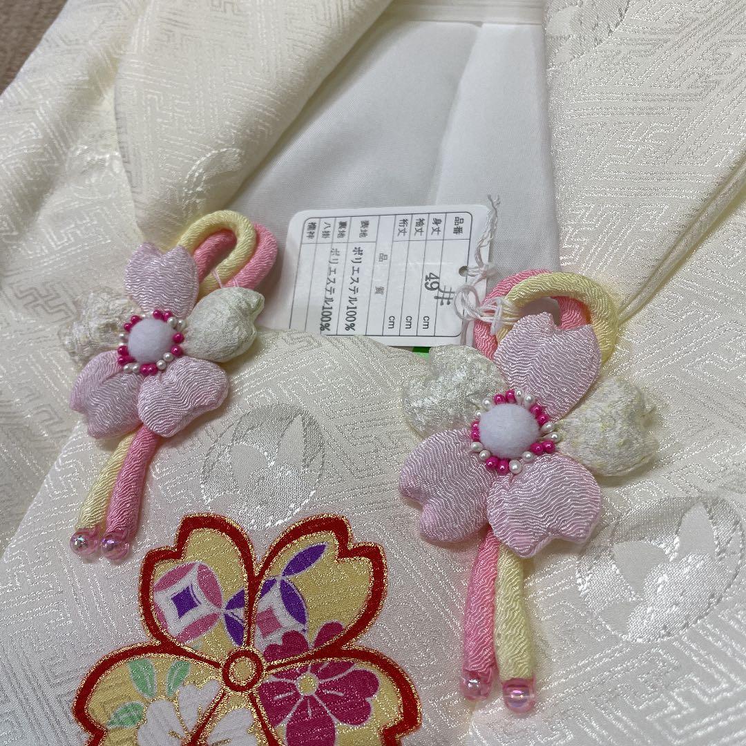 新品 七五三 三歳お祝い着 被布コート ポリエステル 日本製 和装 着物